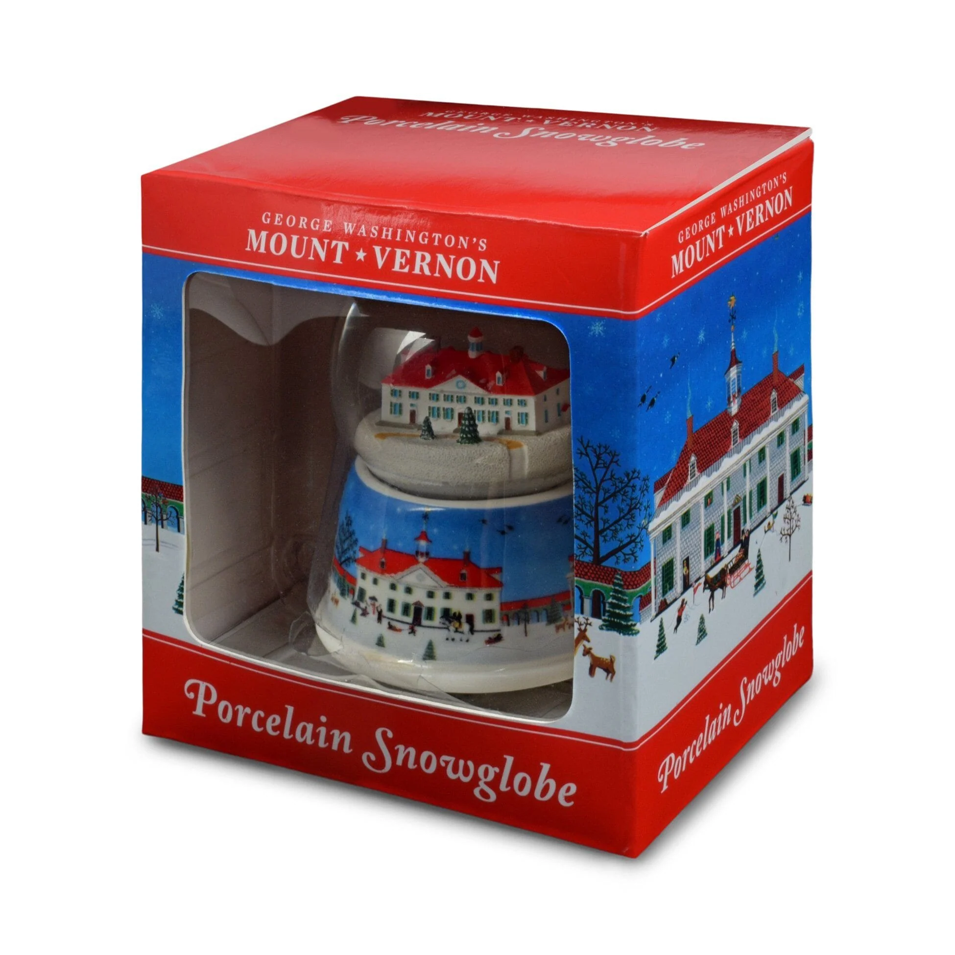Mount Vernon Folk Art Snow Globe - Image 3