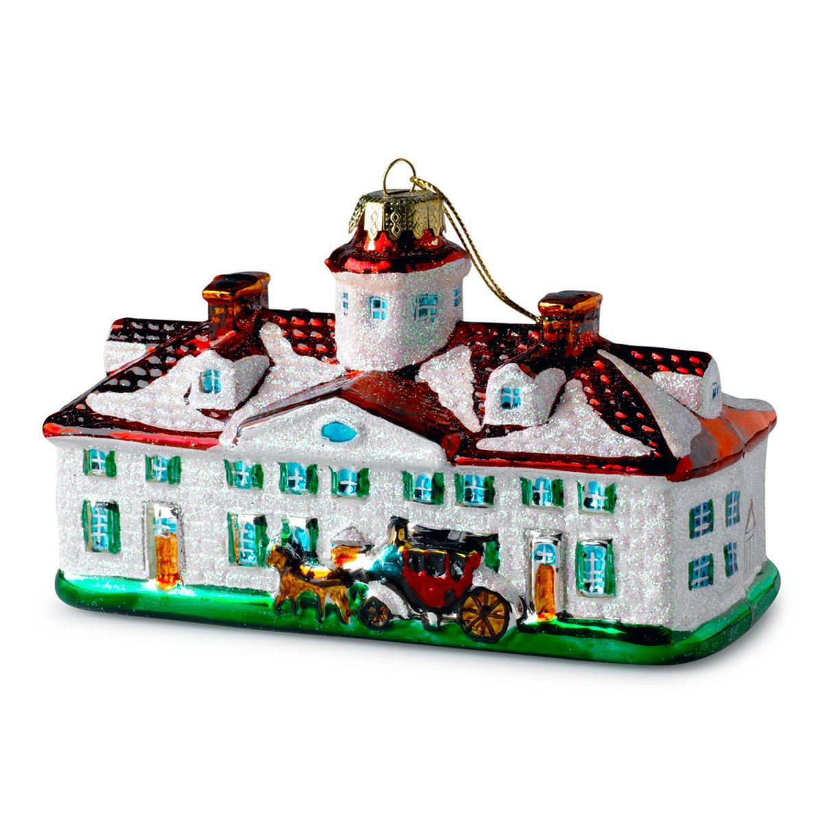 Mount Vernon Mansion Blown Glass Ornament - Image 2