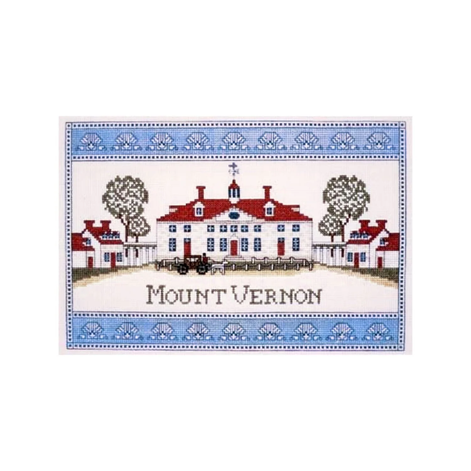 Mount Vernon Mansion Shell Border - Cross Stitch Kit - Image 2