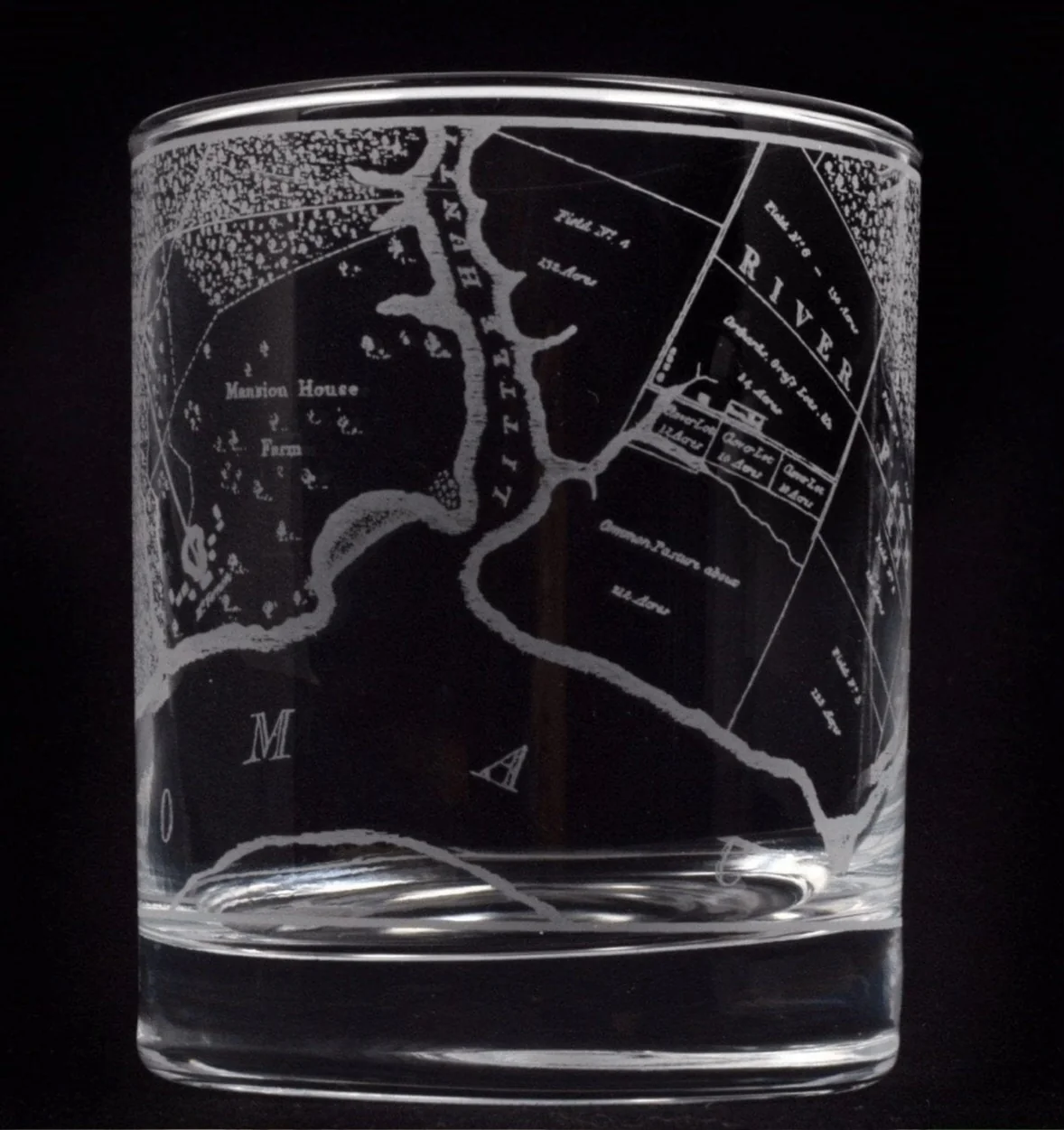 Mount Vernon Map Rocks Glass - Image 3
