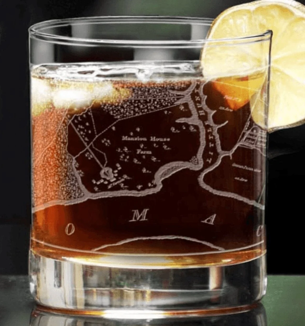 Mount Vernon Map Rocks Glass - Image 6