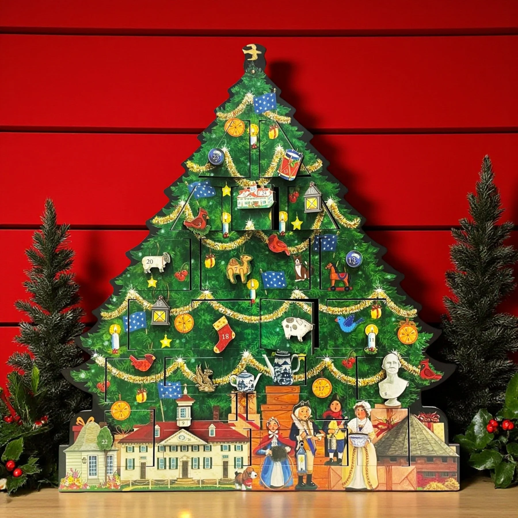Mount Vernon Wooden Tree Advent Calendar - Image 3