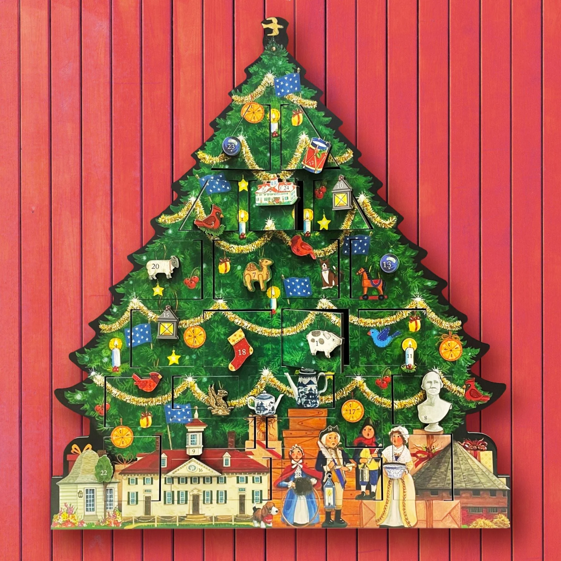 Mount Vernon Wooden Tree Advent Calendar - Image 4