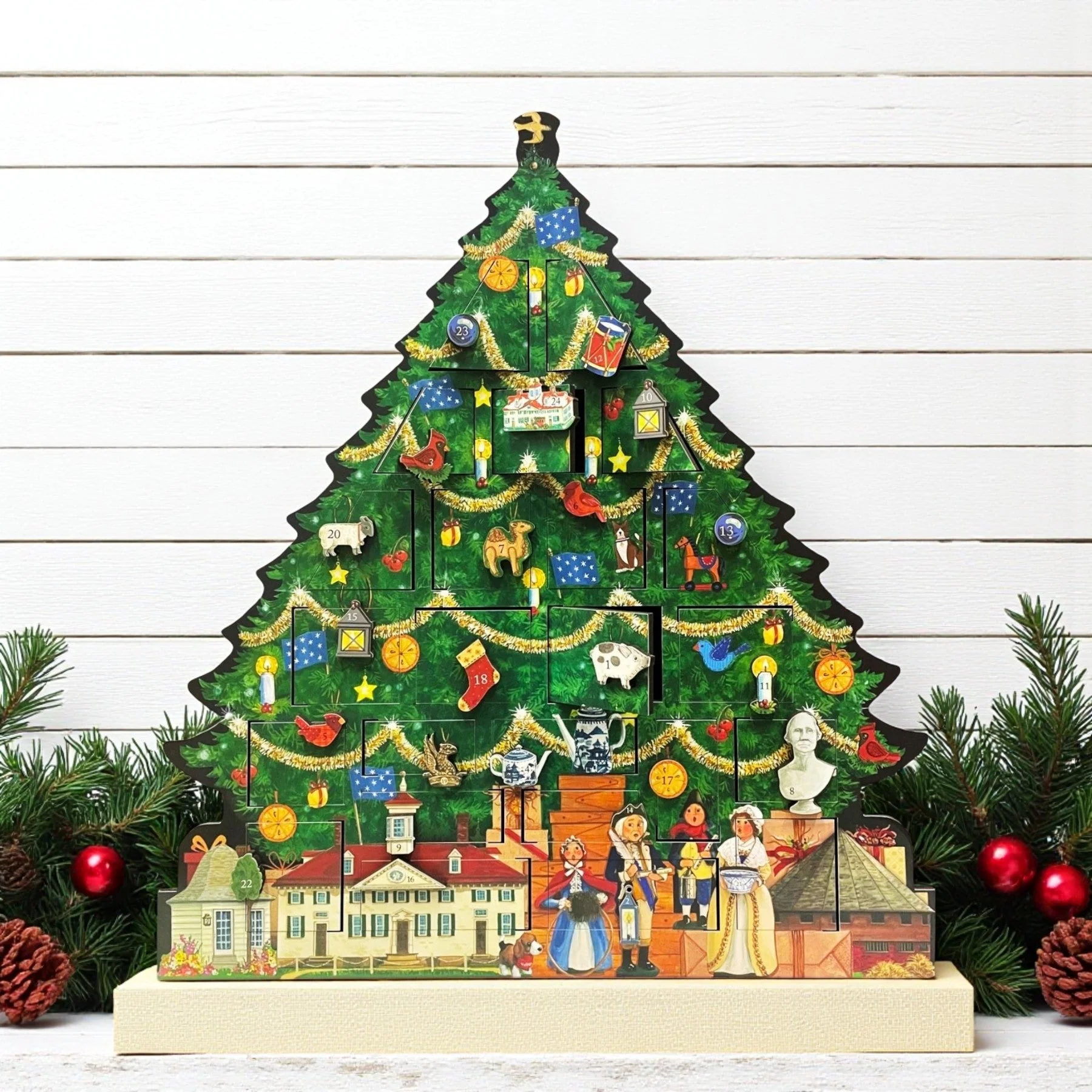 Mount Vernon Wooden Tree Advent Calendar - Image 6
