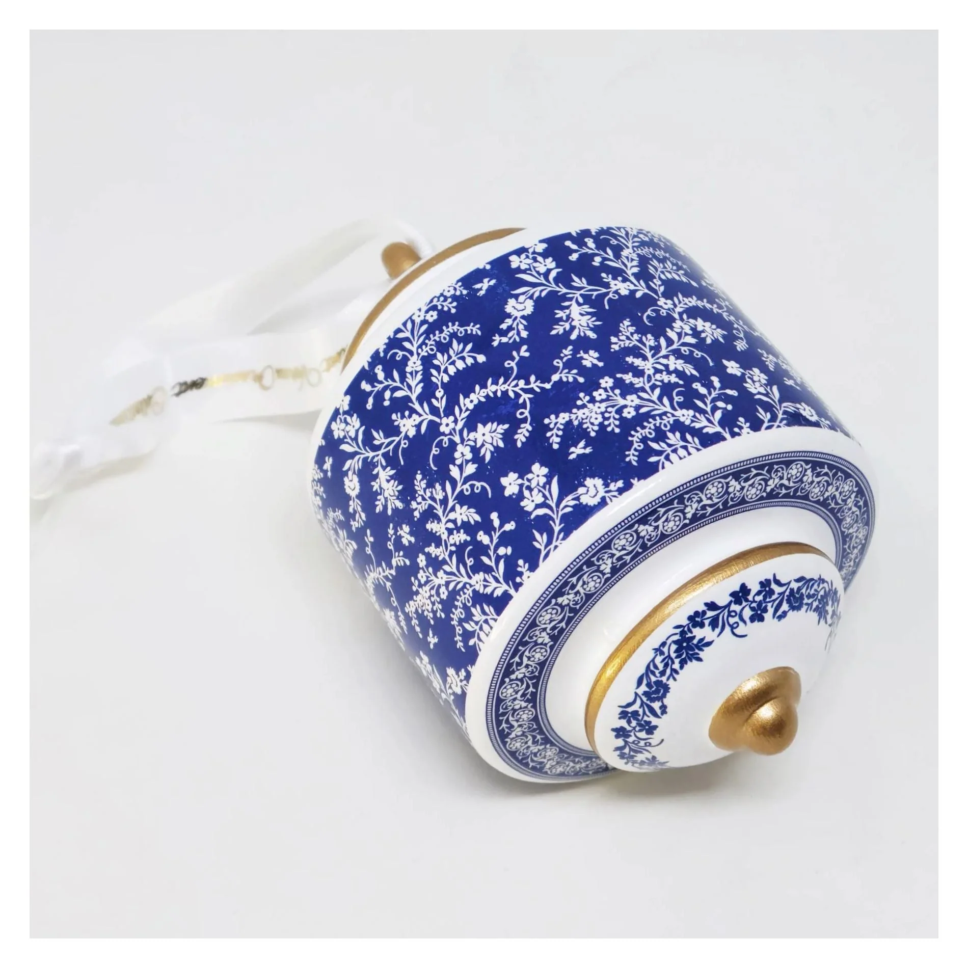 MV Ornament Collection - Porcelain Blue Room Cylinder - Image 3