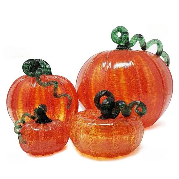 Luke Adams Orange Glass Pumpkin - Assorted Sizes - Image 3