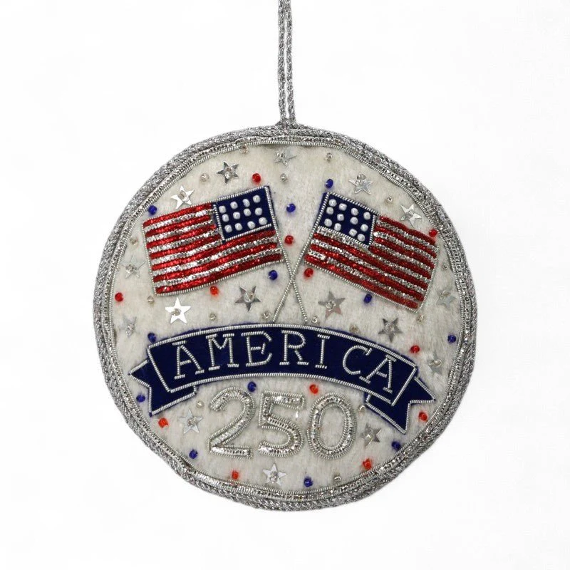 America 250 Flag Rondel Ornament St. Nicolas - Image 2