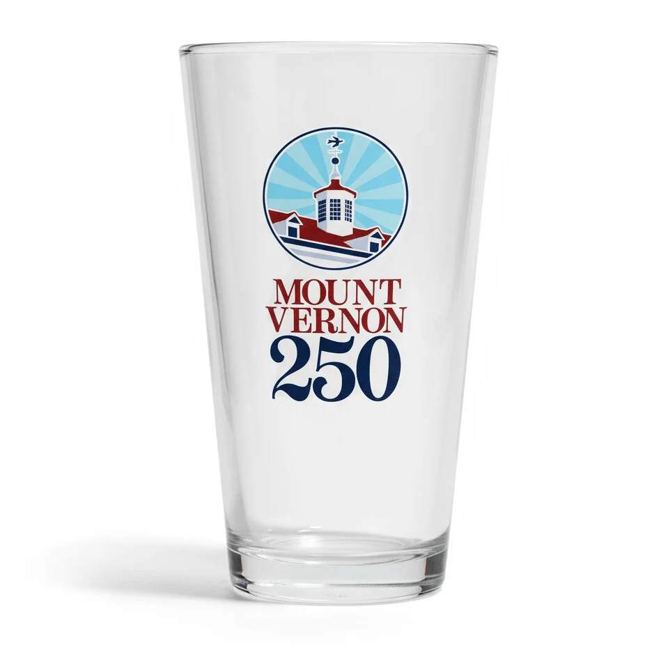 Mount Vernon 250th Anniversary Pint Glass