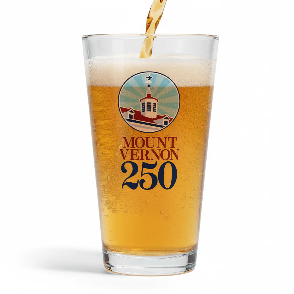 Mount Vernon 250th Anniversary Pint Glass - Image 2