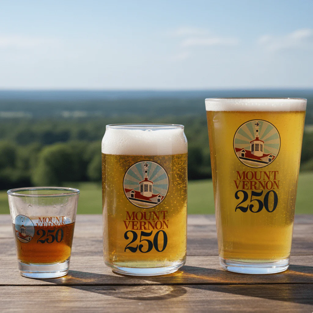Mount Vernon 250th Anniversary Pint Glass - Image 3