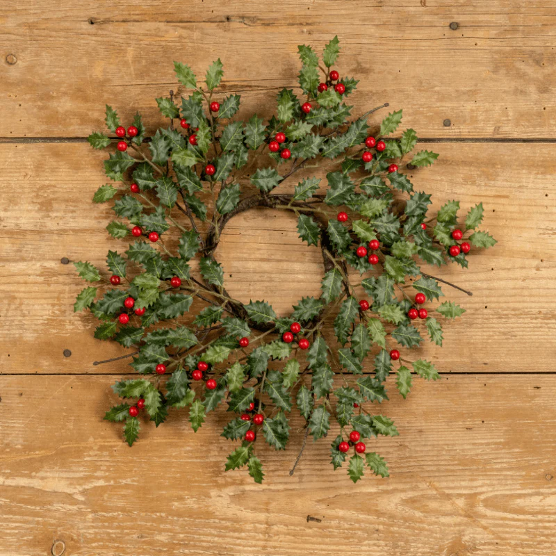 Mini Holly & Berries Candle Ring - Image 2