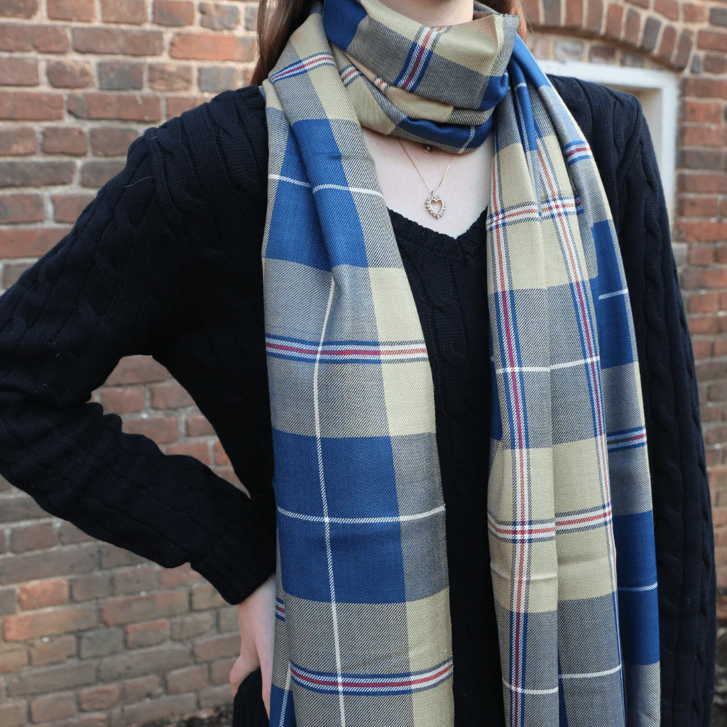 Tartan Viscose Scarf- GW Tartan - Image 5
