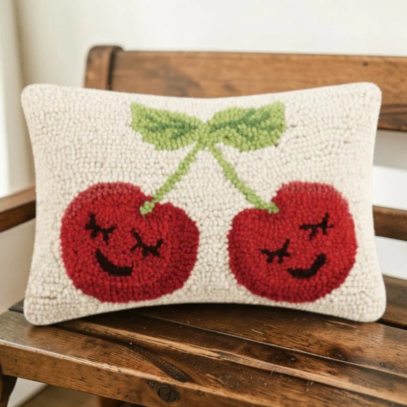 Smiling Cherry Hook Pillow