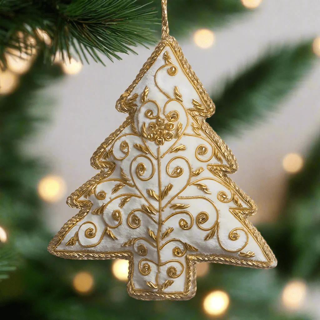 White & Christmas Tree Ornament St. Nicolas