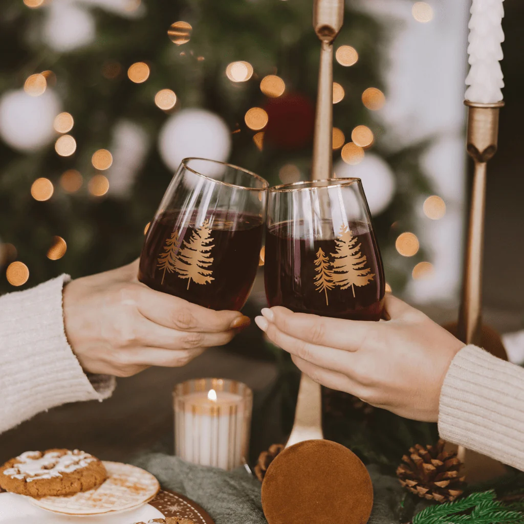 Gold Tree Stemless Wine Glasses – Set of 2 - Image 3