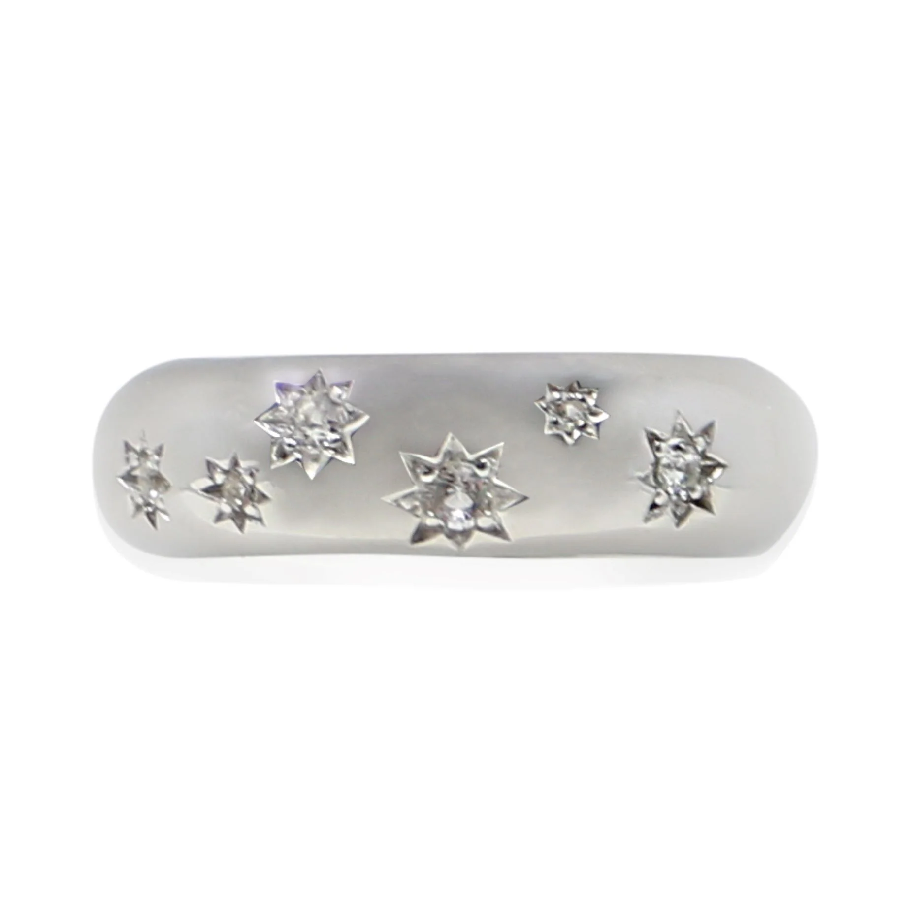 Sterling Silver and White Topaz Ring Star - Image 3