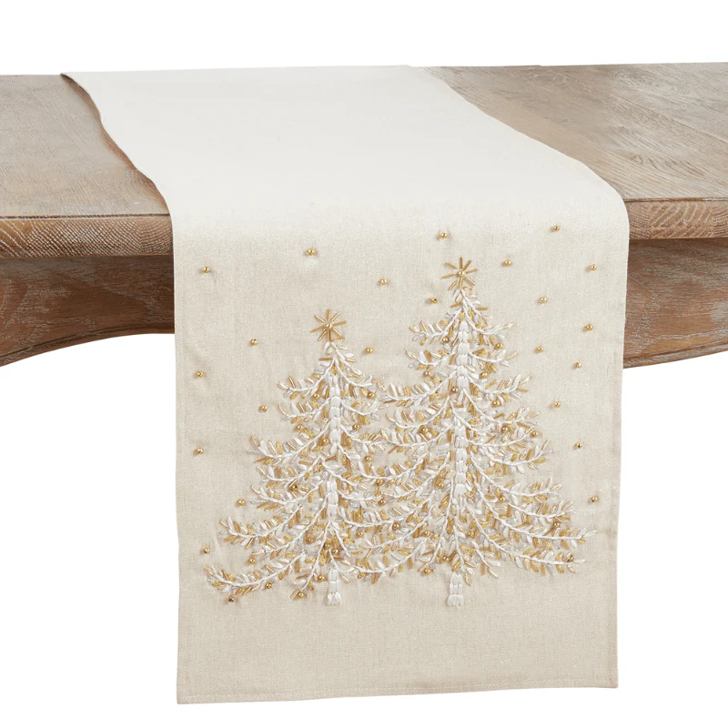 Embroidered Christmas Tree Runner - Image 3