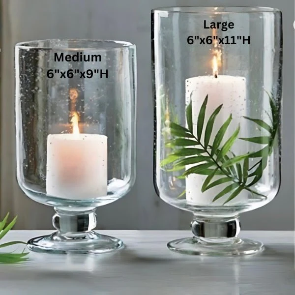 Hurricane Candle Holder - Bubble Glass Vase - Image 3