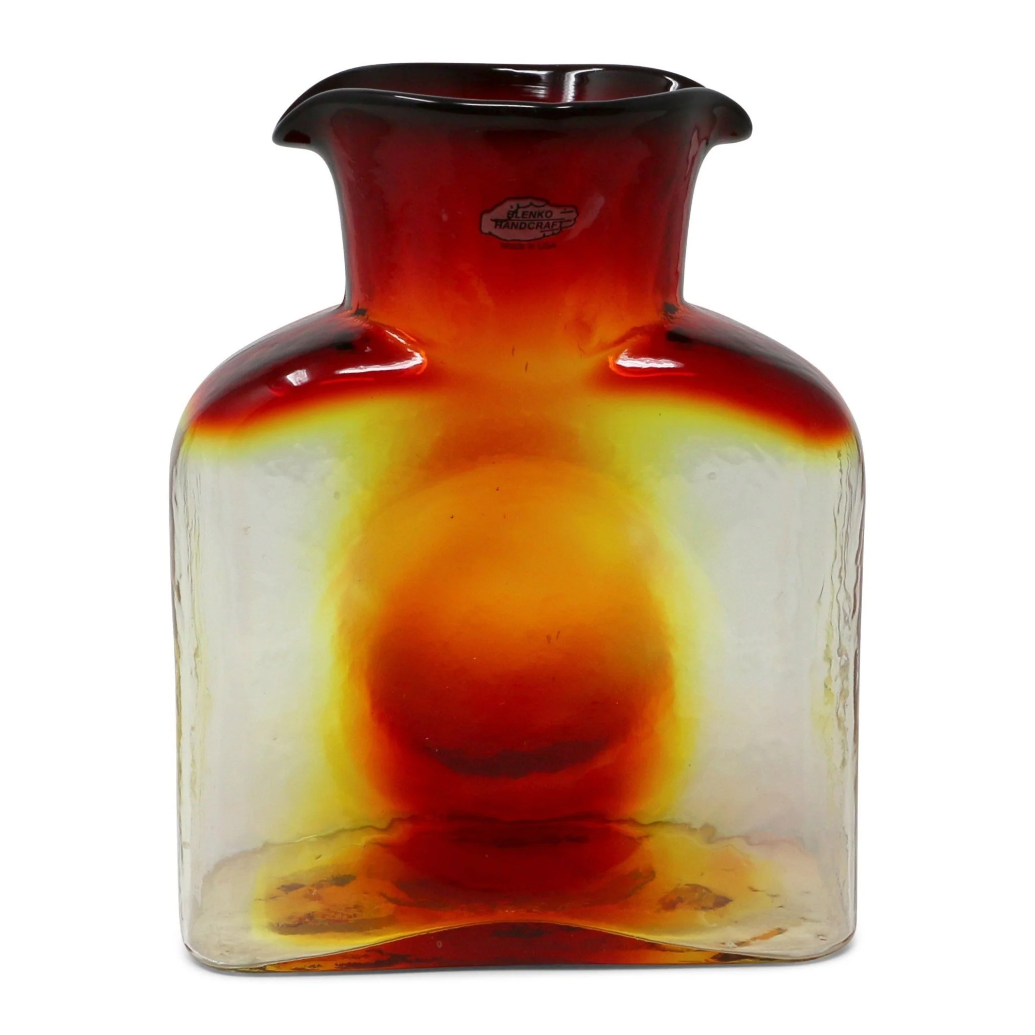 Tangerine Water Bottle - Blenko - Large or Mini - Image 3