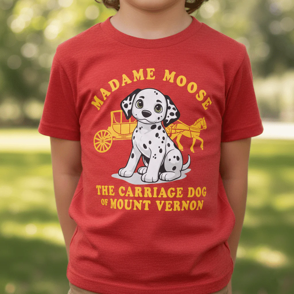 Mount Vernon Madame Moose Kids T-Shirt - Image 3