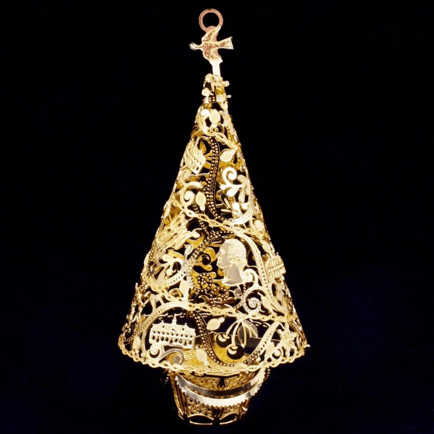 Three-Dimensional Brass Christmas Tree Ornament - Image 4