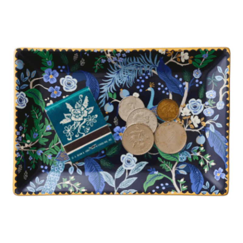 Peacock Porcelain Catchall Tray - Image 2