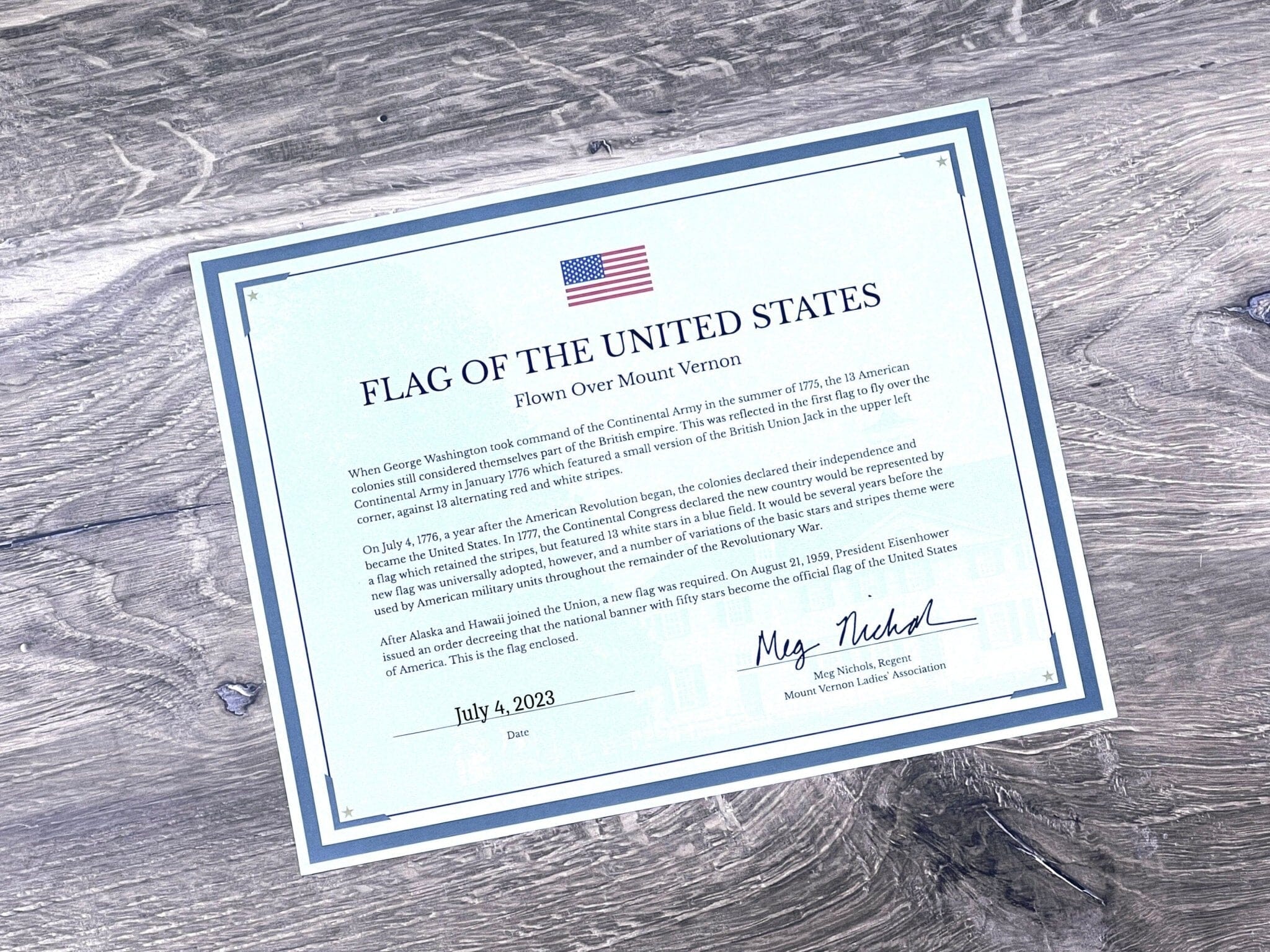 United States Flag Flown Over Mount Vernon - Image 3