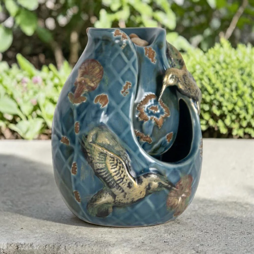 Water Fountain Verdigris Hummingbird