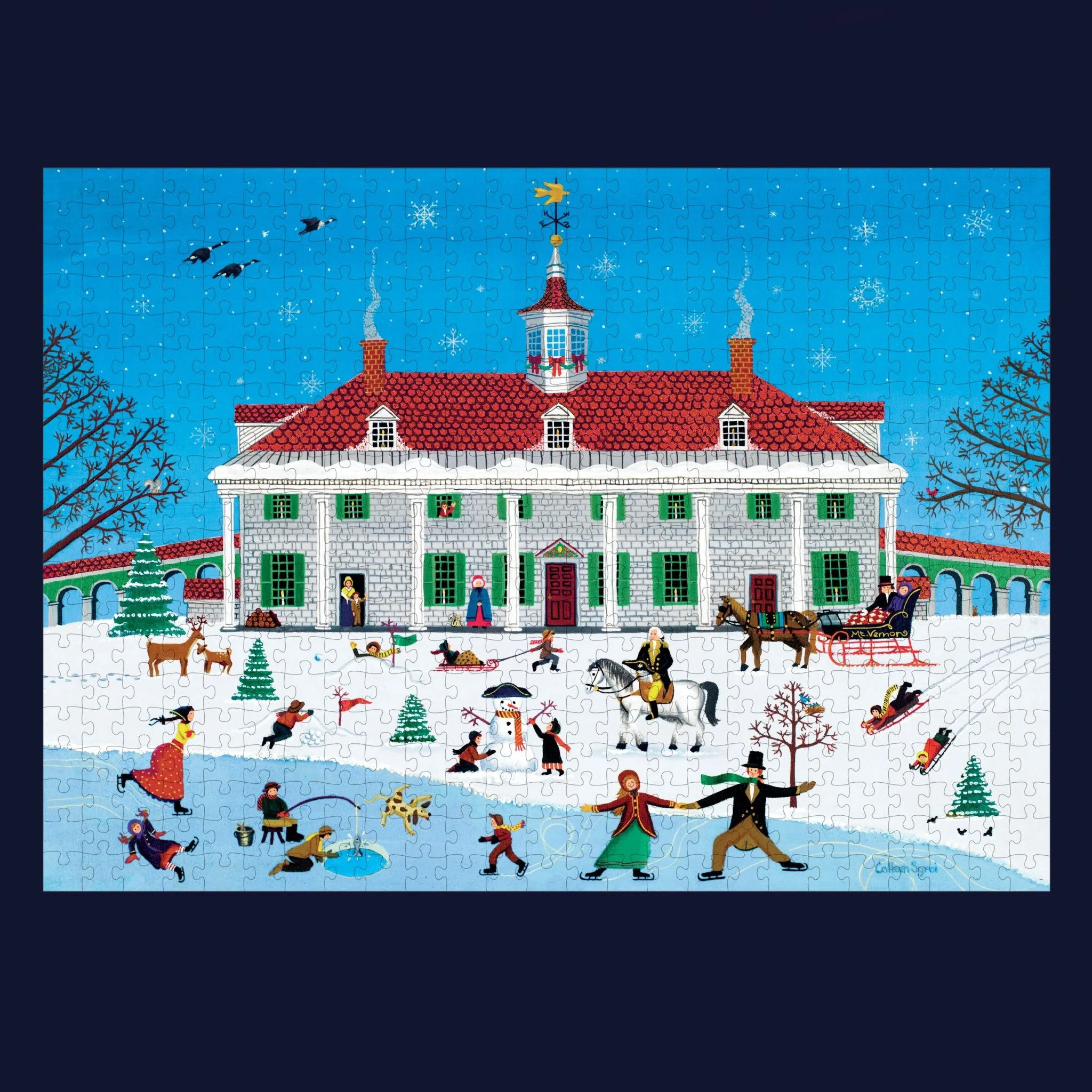 Winter at Mount Vernon - 500 Piece Puzzle - Image 4